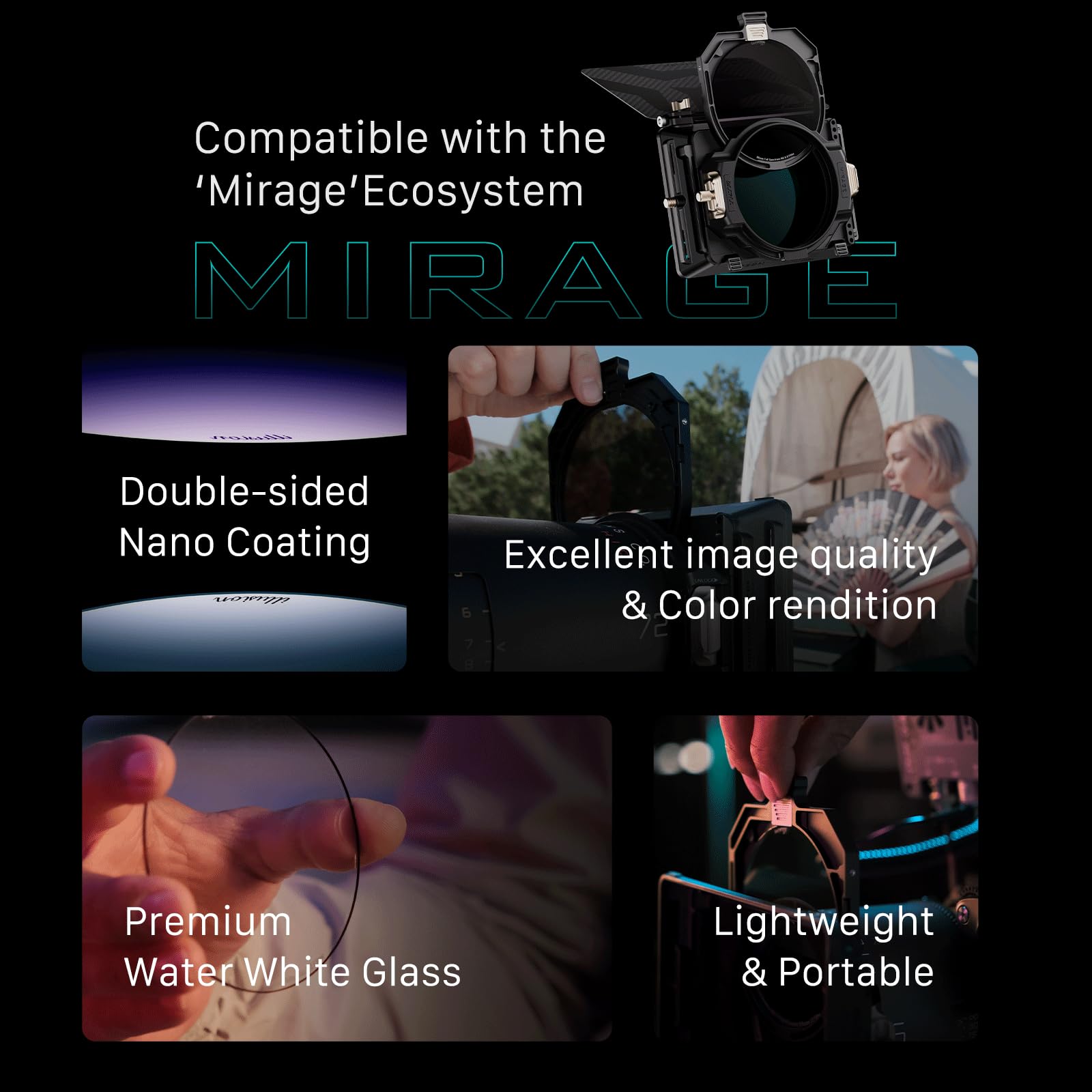 Tilta Illusion 95mm Digital Dynamic Diffusion 1/4 Filter for Tilta Mirage Matte Box Lightweight TF-95-DDD14 - Image 2
