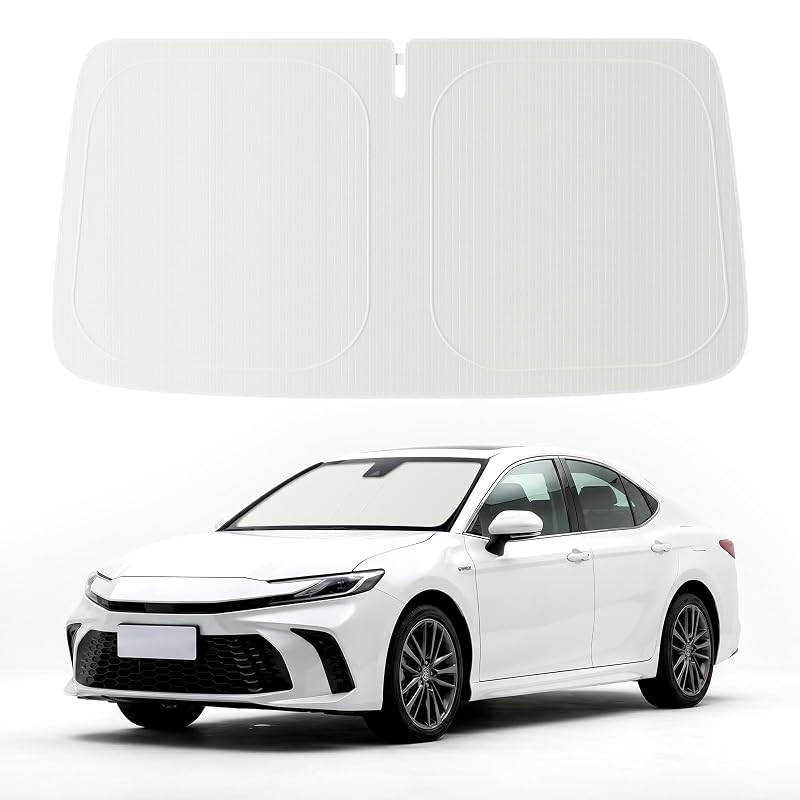 Protetor solar para para-brisa AUTOWOEL para Toyota Camry 2018–2026, azul e bege, 1 unidade