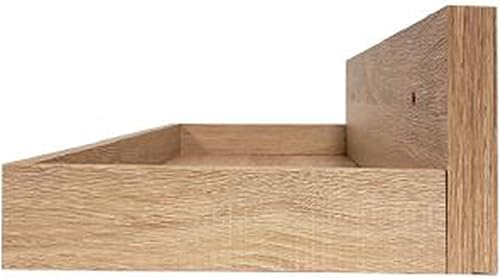 Miniatura 5 de InPlace 9602072E - Estantería Shiplap de 24 pulgadas de ancho x 10 pulgadas de profundidad x 5 pulgadas de alto, roble blanco