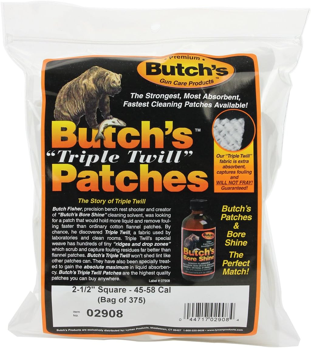 Patches 2-1/2" Square - 45-58 Cal (375 Pack),White