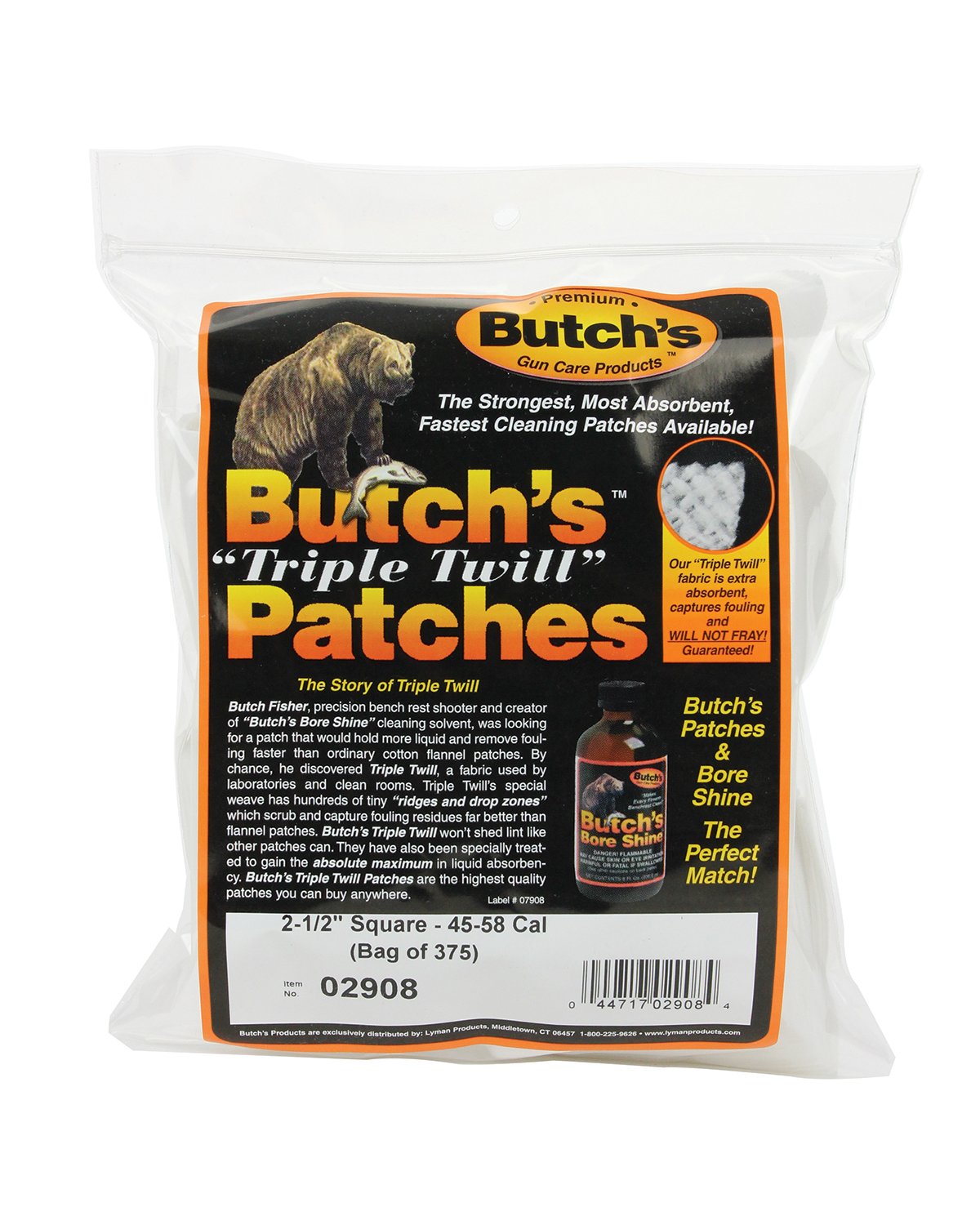 Patches 2-1/2" Square - 45-58 Cal (375 Pack),White