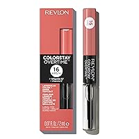 Vista 59 de Revlon - Lápiz labial líquido Overtime con brillo de labios transparente, maquillaje facial ColorStay, doble extremo con vitamina E en ciruela/baya