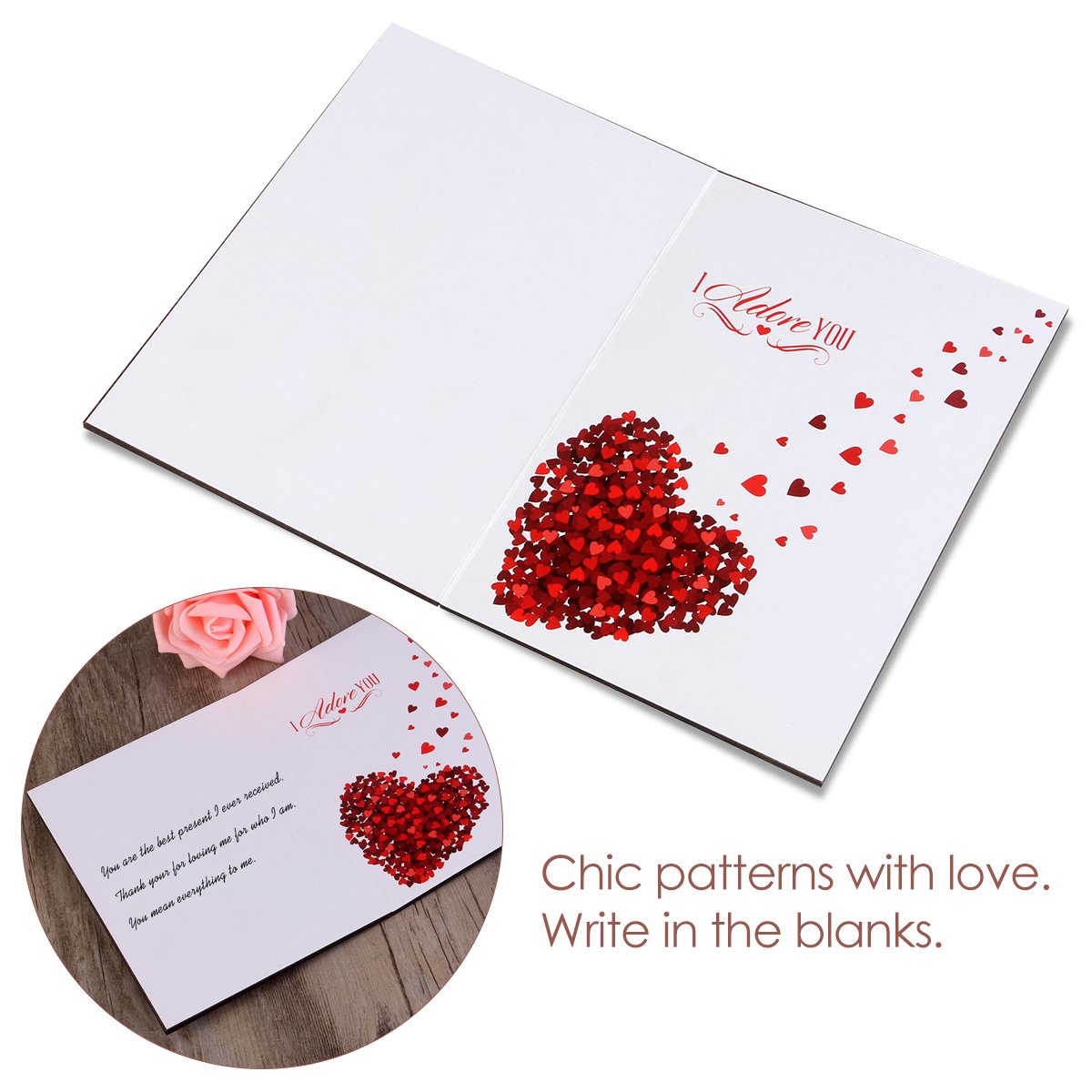 Amazon.com : Mother's Day Cards Birthday Cards I Adore You Wood Greeting Cards  Handmade Imitation Gift Cards for Mothers Day Party Favors : Office Products