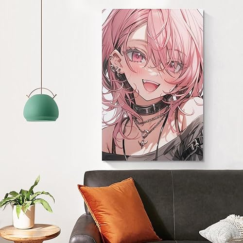 Miniatura 4 de Póster de anime japonés Beauty Girl (1) Pintura sobre lienzo, póster de arte de pared, impresión de desplazamiento, decoración de paredes de sala de