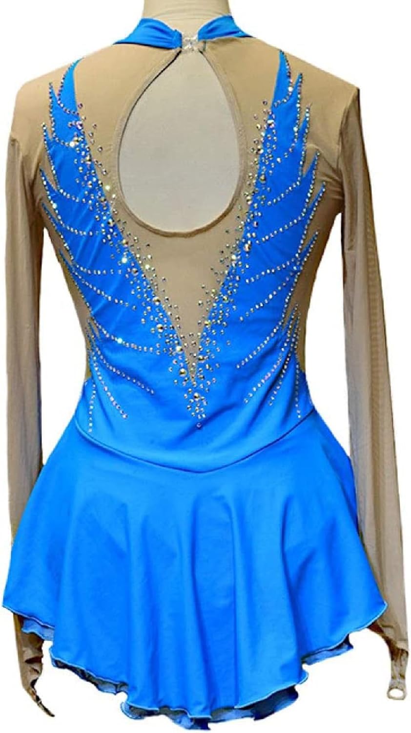 Figure Skating Clothing for Women Kids Ice Roller Skating Dress Ice Skating Show Training Yoga Costume