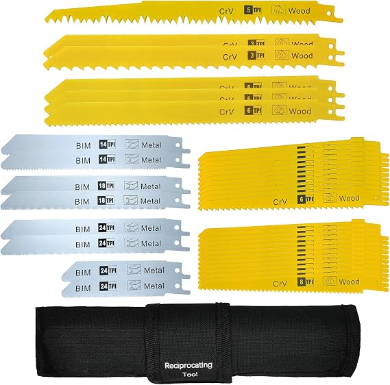 LEILUO 36PCS Reciprocating Saw Blades 116PCS Oscillating Tool Blades
