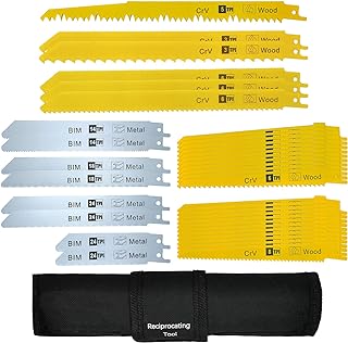 36PCS Reciprocating Saw Blades LEILUO Pruning Saw Blade for Wood Metal Plastic Sawsall. Blades Set fit DeWalt Bosch Makita Milwaukee Porter-Cable Ryobi Ridgid Black&Decker Skil Craftsman
