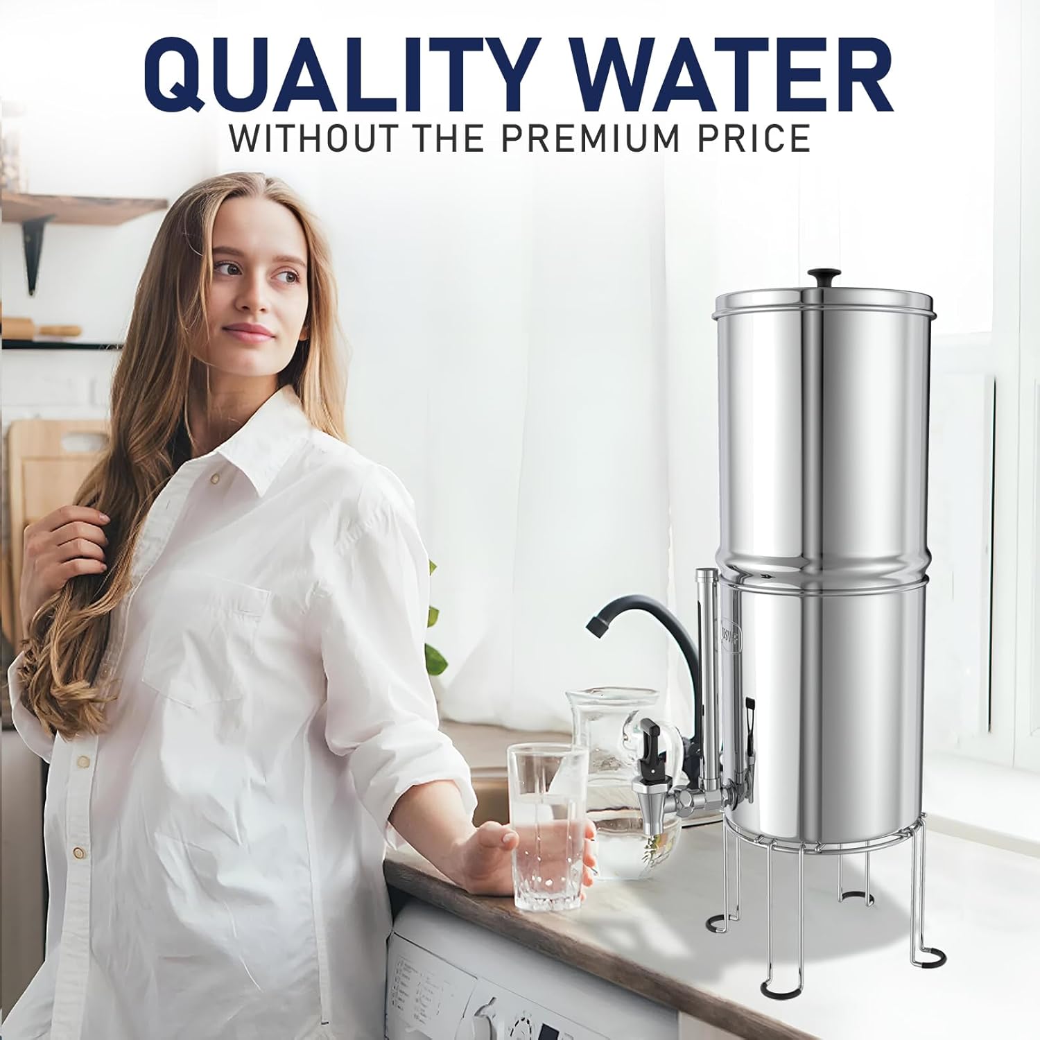 USWF Replacement Gravity Fluoride Filters, Gravity-fed Fluoride Reduction Elements, Fits Most Gravity Systems, USWF Gravity Water Filter System, and more. NSF/ANSI 372 Certified (Pack of 2)