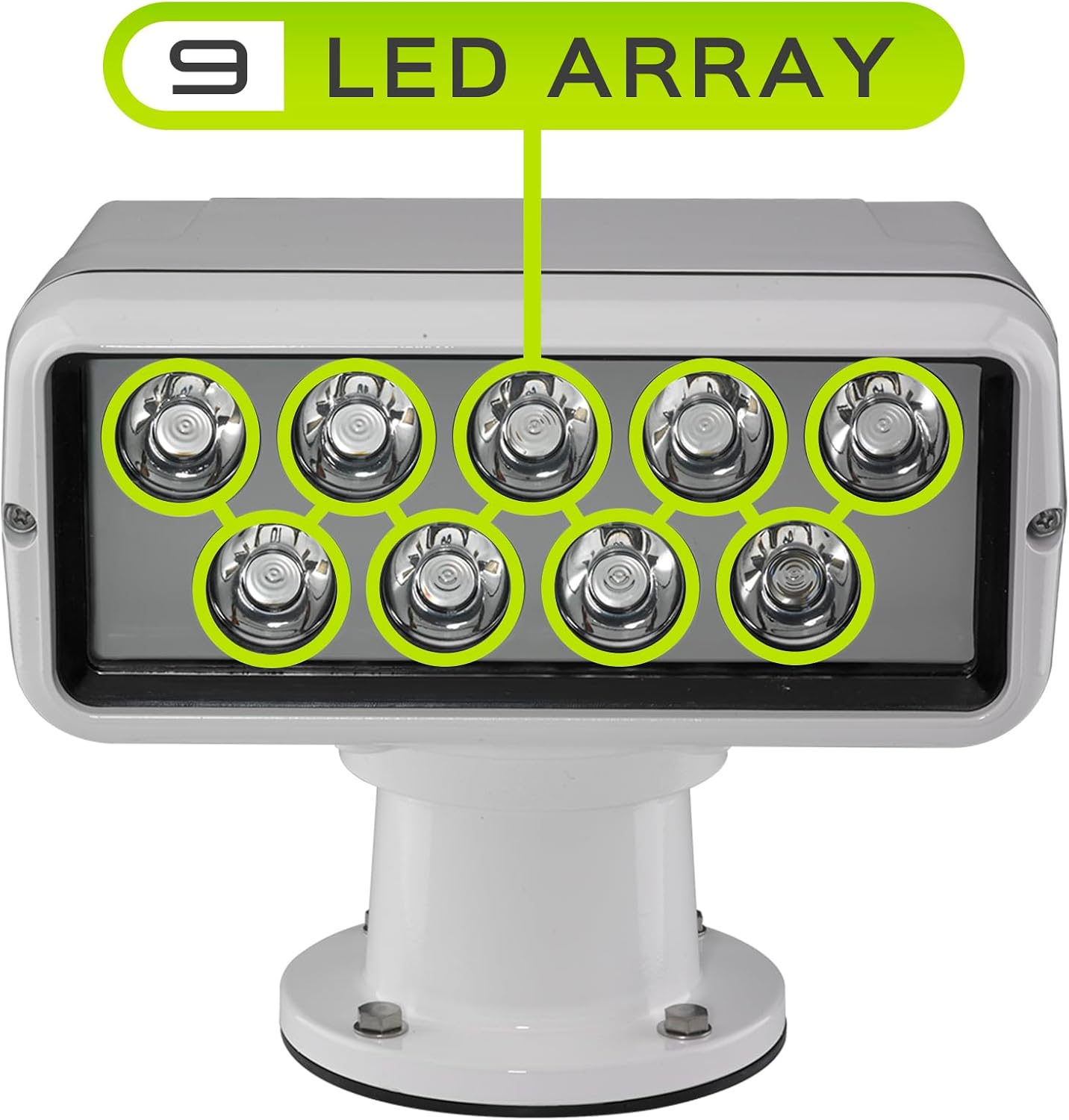 ACR RCL-100 LED Searchlight – 900+ Meter Beam, 220,000 CD Brightness, 12V/24V, Waterproof, Marine-Grade, Remote-Controlled Spotlight for Boat, Yacht, Fishing, Navigation, Search Light