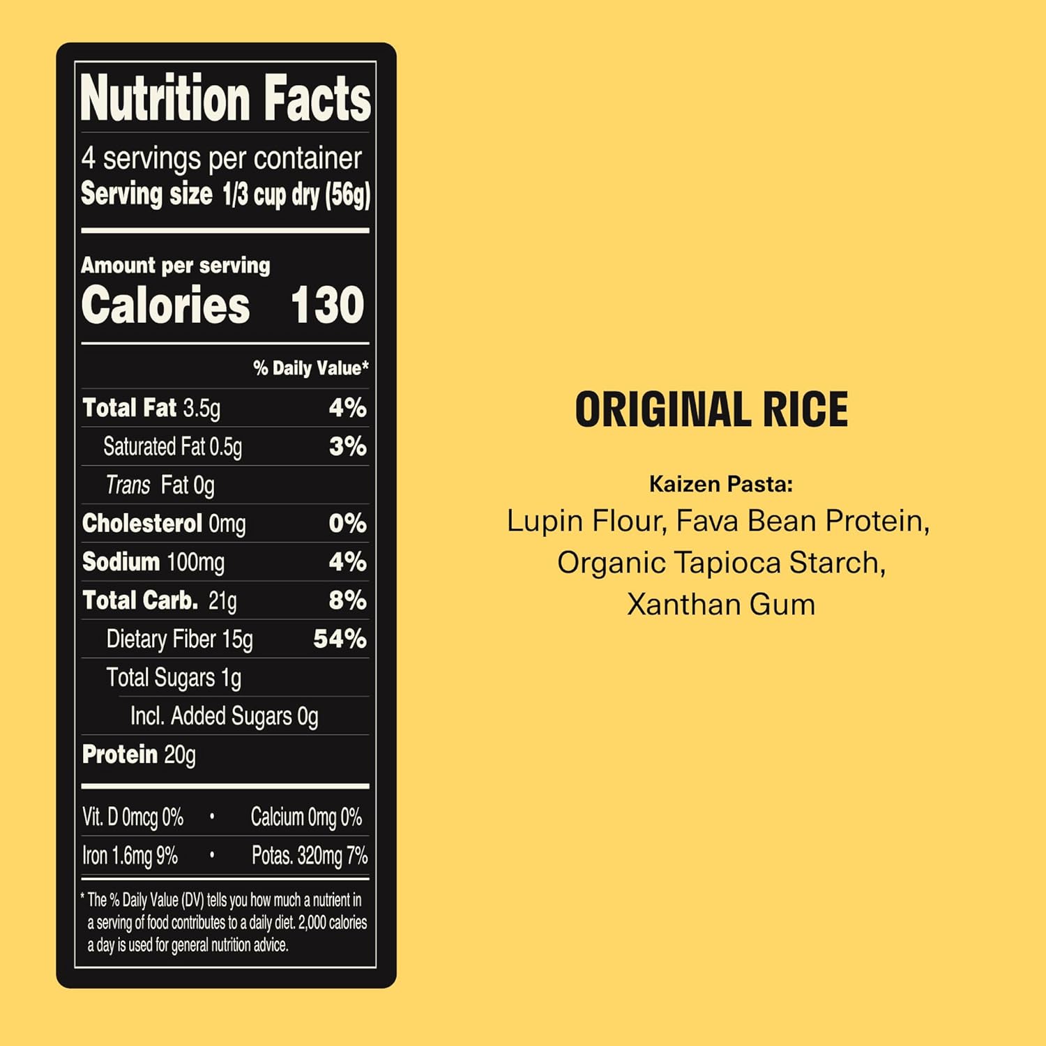 Kaizen Original Protein Rice, 20g Protein, Low Carb (6g Net Carbs), Keto-Friendly, Gluten-Free, Made with Plant-Based Lupini Beans, High Fiber, 8 Ounce, Pack of 3