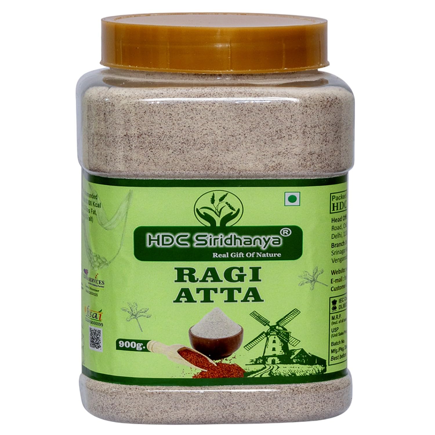 HDC Siridhanya Sprouted Organic Ragi Flour/Finger Millet/Nachni Flour - 900gms | Chemical Free & Pesticides Free | Natural & Gluten-free, pack of (5) (B0CW9VPHQ9) Amazon Price History, Amazon Price Tracker