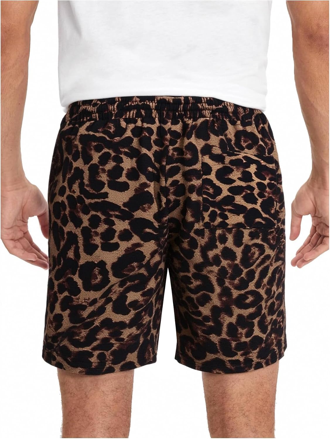 Floerns Men's Boho Paisley Graphic Print Drawstring Waist Essentials Summer Bandana Shorts with Pocket