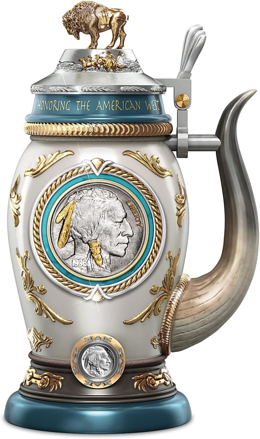The Bradford Exchange James Earle Fraser Buffalo Nickel Indian Head Stein