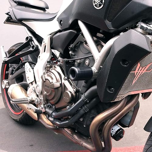 Shogun Motorsports 750-6419 Deslizadores para marco sin cortes color negro Yamaha FZ07 (15-17)