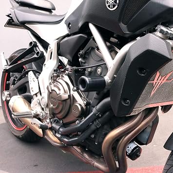 Shogun USA Made Yam MT-07 MT07 2018 2019 2020 2021 2022 2023 2024 2025 2026 XSR700 2018 2019 2020 2021 2022 2023 2024 2025 2026 FZ-07 FZ07 2015 2016 2017 Black No Cut Frame Sliders - 750-6419