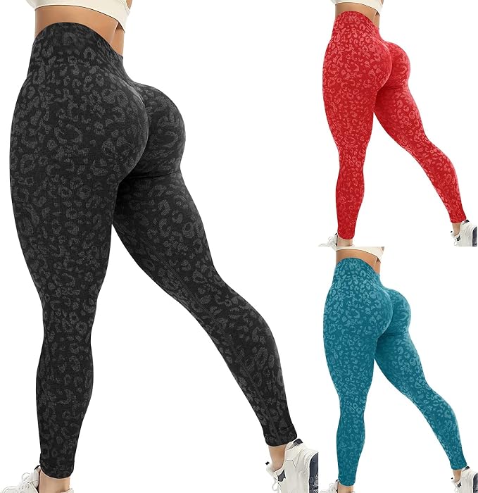 DOAEGNG Leopard Leggings for Women 