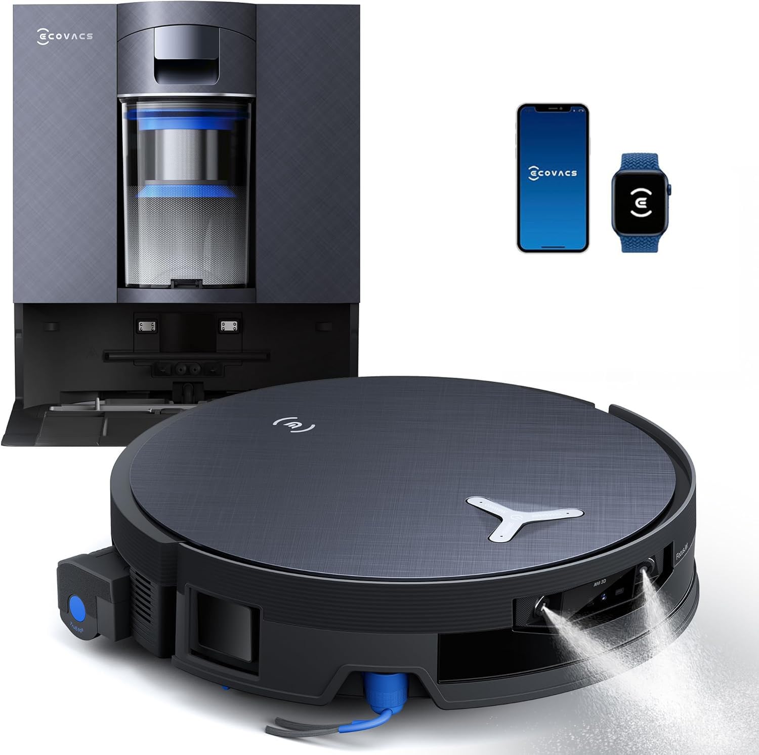 ECOVACS DEEBOT X12 OMNICYCLONE Robot Vacuum and Mop,Bagless Station