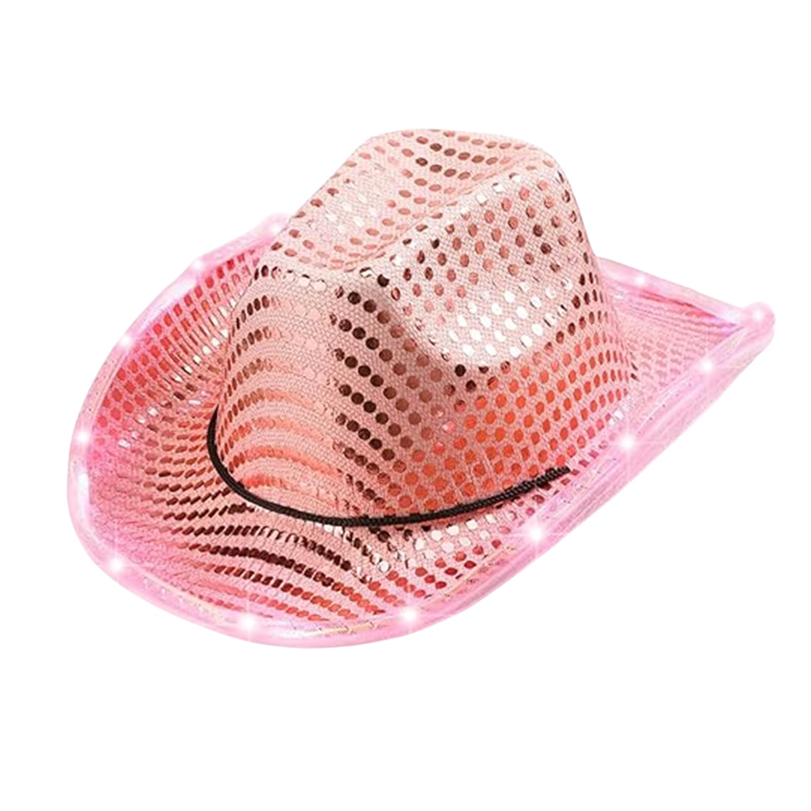Snapklik.com : Shiny Sequin Light Up Cowboy Hat Flashing Western ...