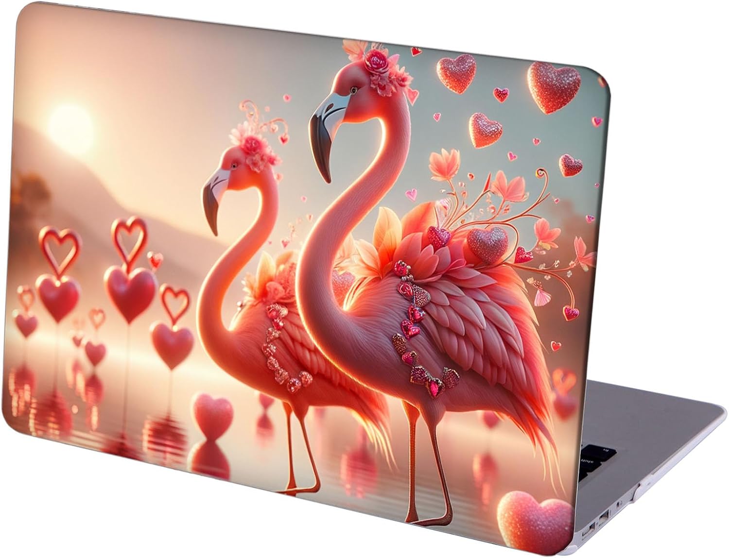 Compatible with MacBook Neo 13-inch, Hard Shell Case with Keyboard Cover and Screen Protector (A3404 A18 Pro chip, 2026 Release) - Flamingos MC24022