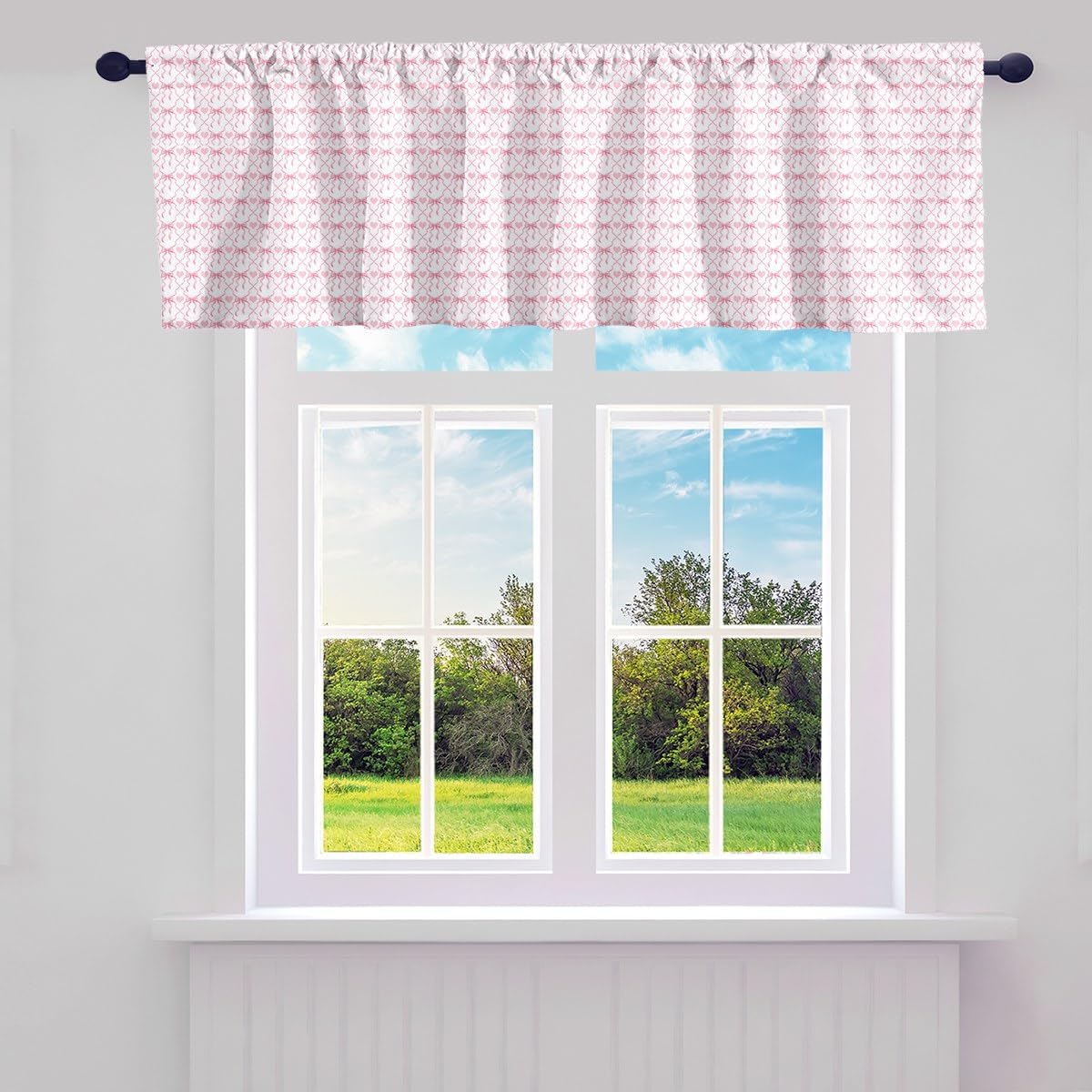 Erosebridal Unicorn Valance Curtains for Kids Cute Animal Window Curtains for Girls Rainbow Unicorns Blackout Valances Kawaii Animals Darkening Decor Purple Gradient Decor,52" W X 12" L