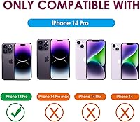 Vista 8 de Losin Funda compatible con iPhone 14 Pro con protector de lente de cámara, metal de aluminio, sin marco, diseño sin bordes, delgada y ligera, a