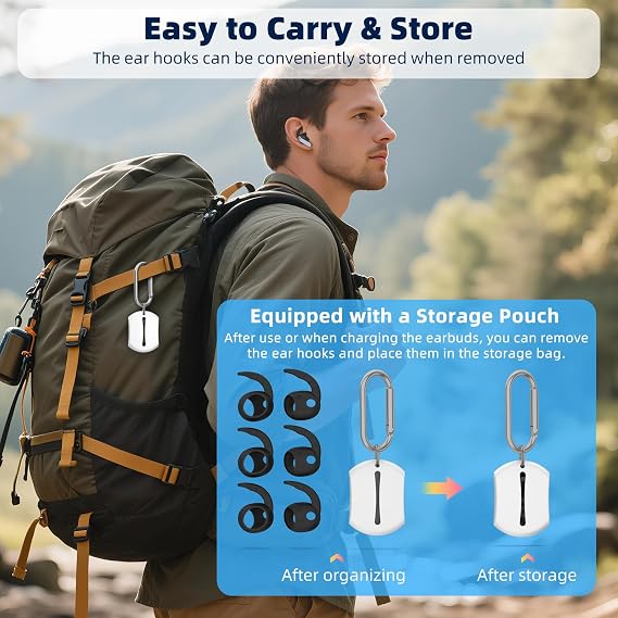 3組 Samsung Galaxy Buds 4 Pro2026用イヤーフック 快適フィット | スポーツ 紛失防止 | ソフトシリコン 滑り止めイヤーカバー Samsung Buds 4 Proイヤホン対応 収納ポーチ付き ブラック
