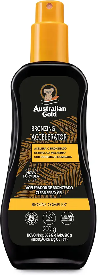 Australian Gold Acelerador de Bronzeado Clear Spray Gel 200g