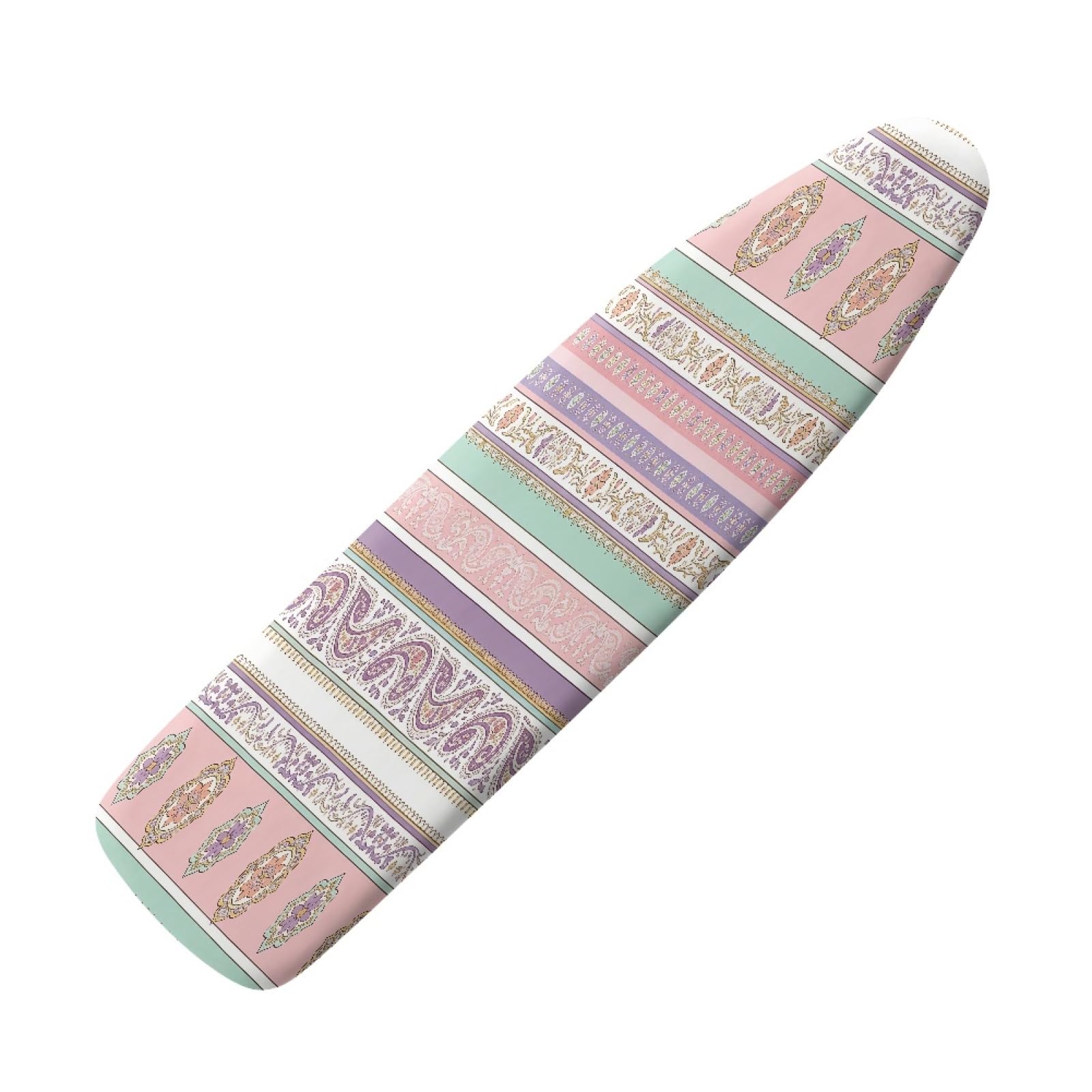 Ironing Board Covers 135 x 45 Purple Bohemian Bungee Elasticated with Padding, Resists Scorching and Easy Fit Mini & Portable Ironing Boards Cover