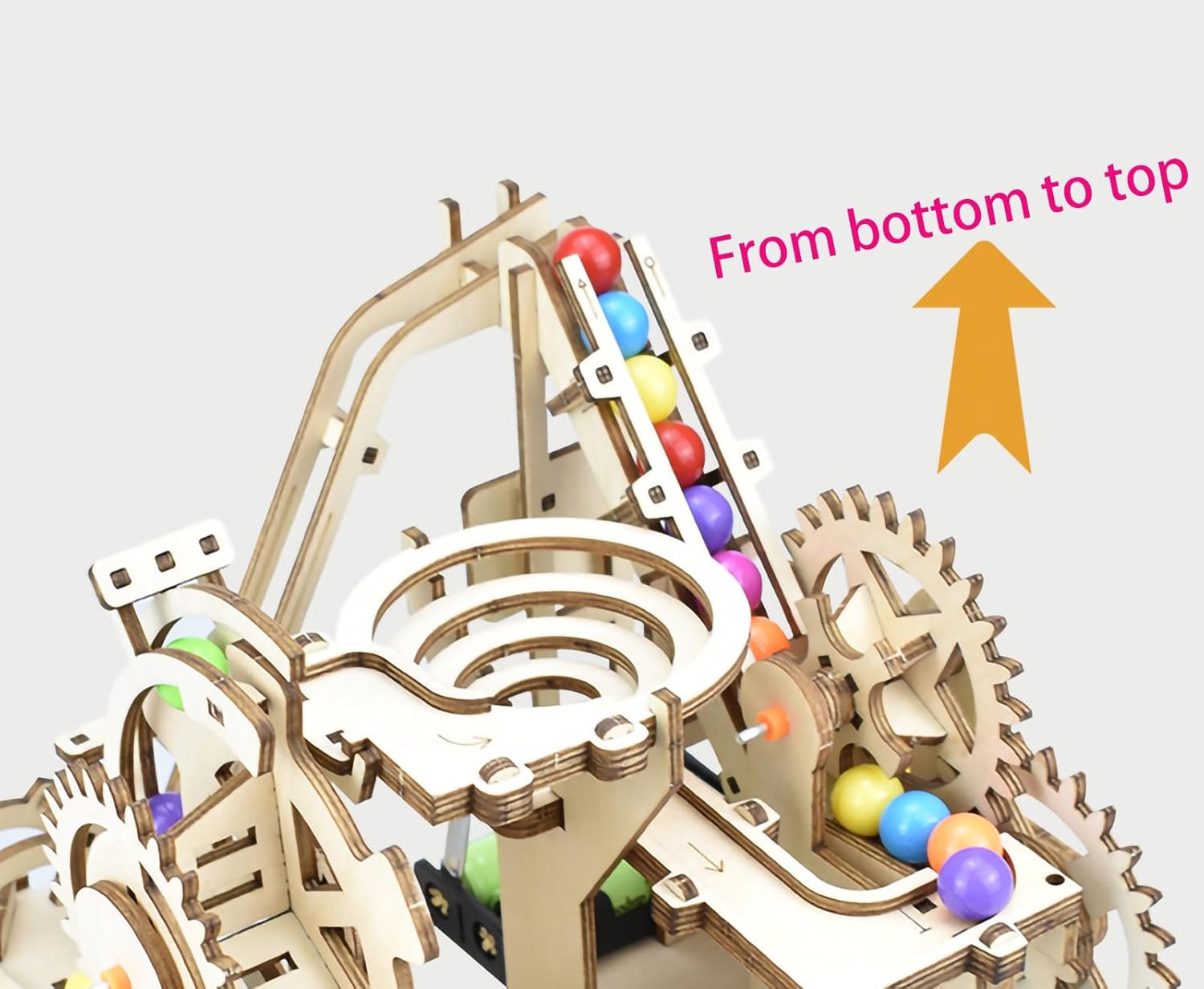 3D Assembly Wooden Brain Teaser Puzzles for Adults Teens Marble Run Chain Kit Wood Mechanical Puzzles Assembly Model Building Kits DIY Wooden Puzzle Toys for Adult Teen Gifts
