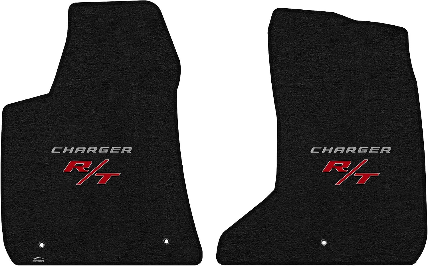 Lloyd Mats Custom-Fit Carpeted Floor Mats Premium Luxury Car Floor Liners for Dodge Charger AWD 2011-2023 (Charcoal, 2PC - Silver Charger R/T)