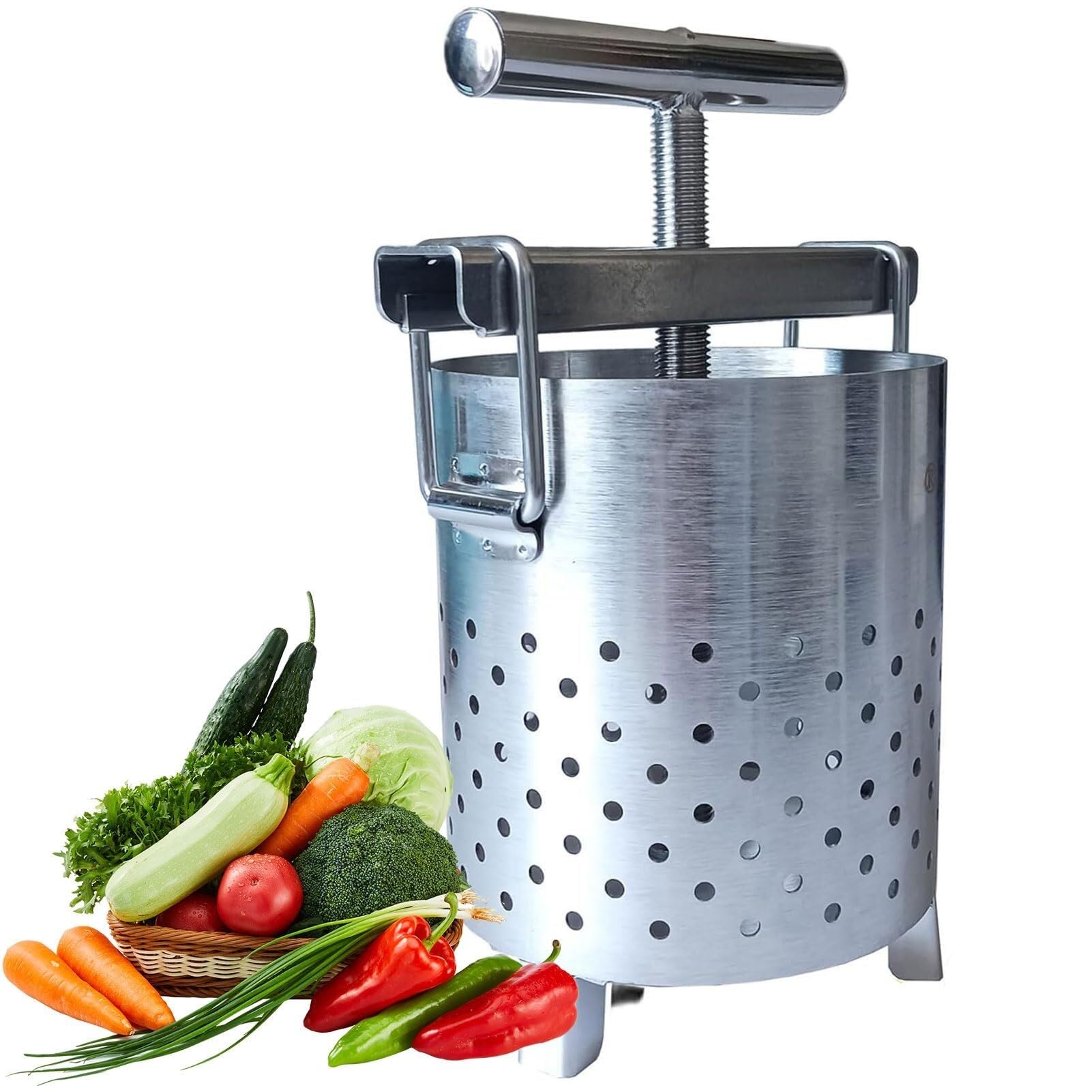 YXFAZPP Manual Juicer for Kitchen, Stainless Steel Vegetable Dehydration and Stuffing Tool, Ideals for Home and Commercial Use (size_name S)