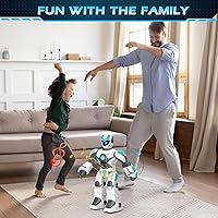 Vista 8 de VATOS Remote Control Robot for Kids Extra Large, 15.4" Programmable RC Robot Toy with Sing Dance, Gesture Sensing & Voice Control Rechargeable Smart