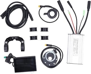 Demeras Electric Bike Motor Controller Set, Aluminum Alloy + ABS Plastic Electric Bike Conversion Kit Widely Use Heat Dissipation for 500W Motor