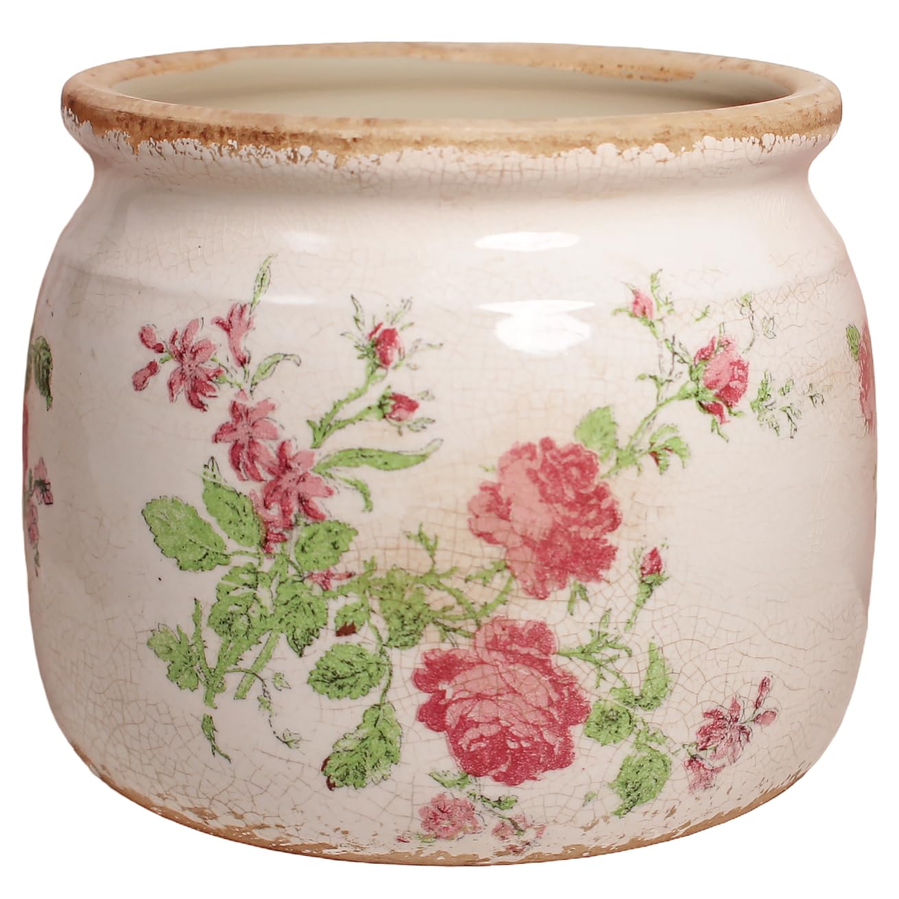 Xiaan Jiaju Vintage Floral Ceramic Pot