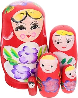 TOYANDONA Brinquedos Matryoshka Kidult Brinquedos Desenhos Animados Bonecos De Nidificação Desenhos Animados Enfeites De Boneca Russa Brinquedos Decorativos Brinquedos Da Rússia