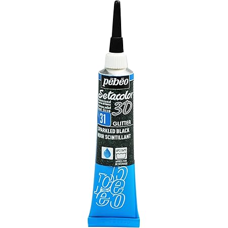 Amazon ぺべオ ラメ入りの膨らんだ線やドットが描ける布用絵具 セタカラー3dグリッター ml No 40リッチゴールド 絵具 通販