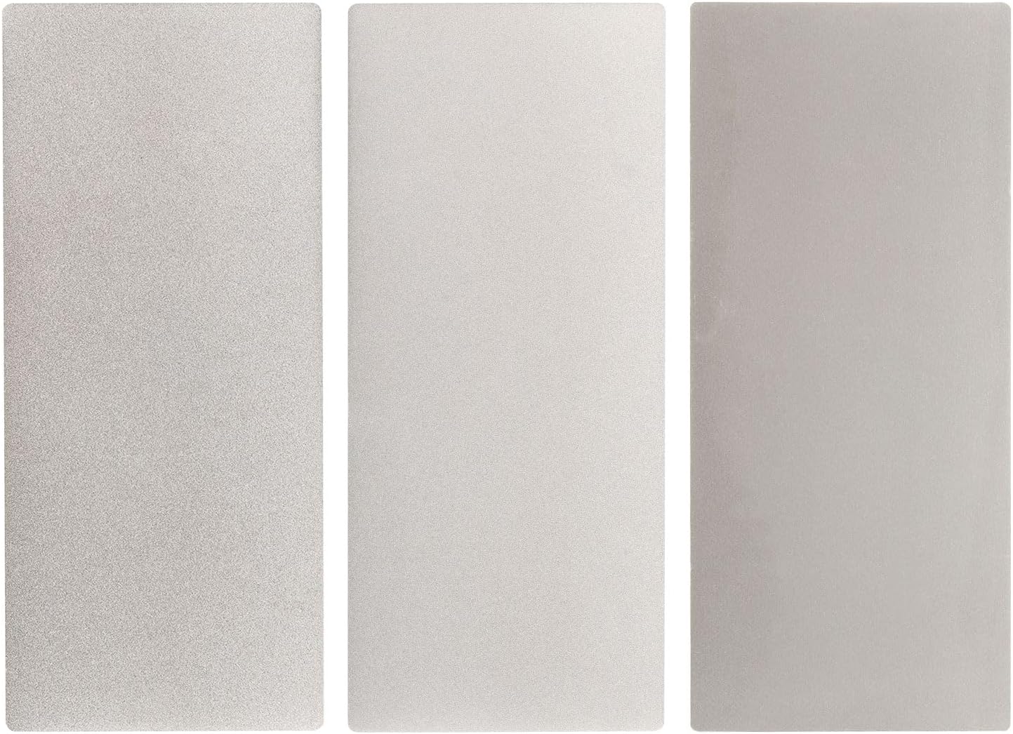 3pcs Diamond Sharpening Stone Set 250/600/1200 Grit Knife Sharpening Stone Surface Plate for Knives Scissors Kitchen Tools, Silver Tone