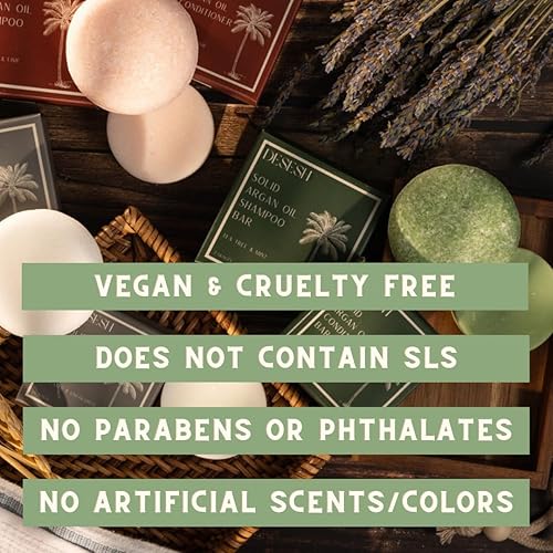 Miniatura 5 de Paquete económico de barra de champú sólido de aceite de argán, fabricado en Estados Unidos, sin colores ni fragancias artificiales, vegano, libre