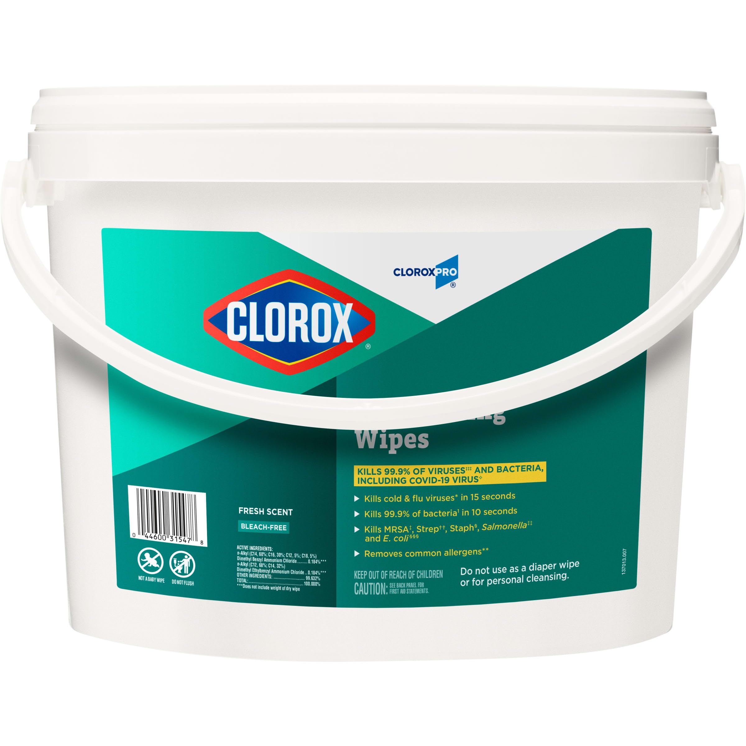 Clorox 31547 desinfección limpiador, 7 "Ancho, 7 cm de largo, aroma fresco (Pack de 700)