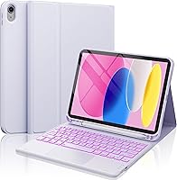 Vista 14 de CHESONA para iPad de 10ª generación Funda con teclado, 2 canales inalámbricos para iPad (A16) 11ª/10ª generación (2025/2022), retroiluminación