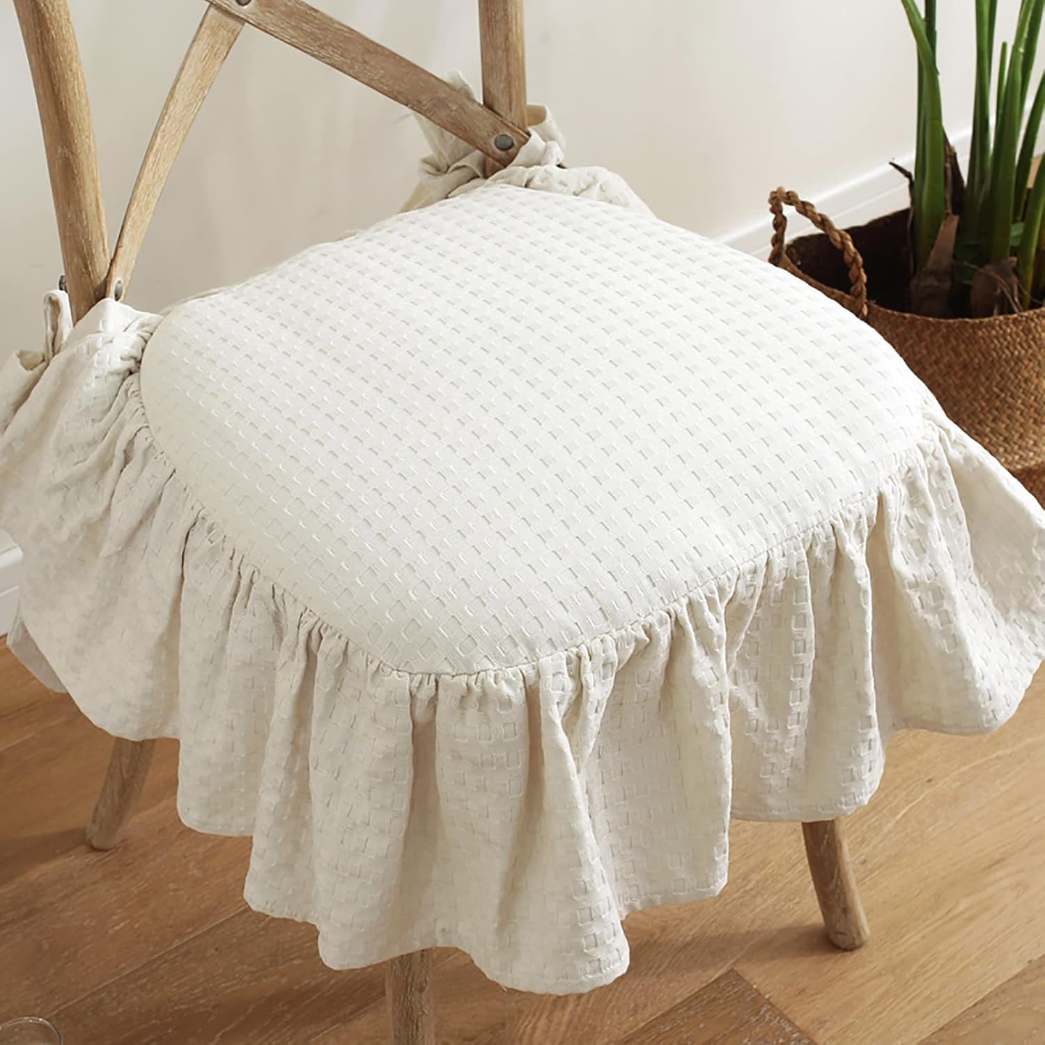 Emivery Ruffled Chair Cushions Elegant Vintage Cotton Chair