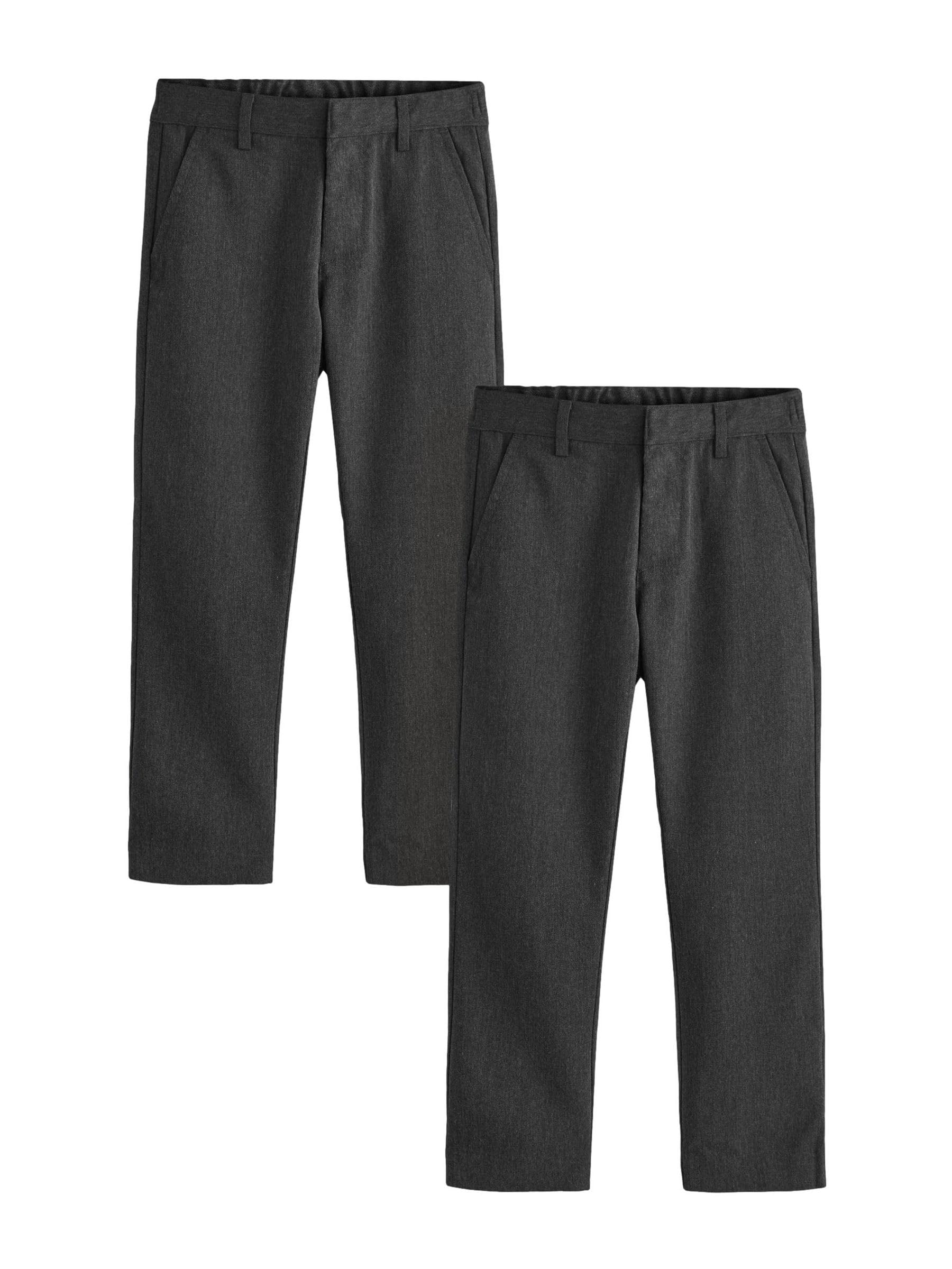 NEXT Niños Pack de 2 Pantalones Escolares con Pernera Recta