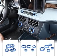 Vista 6 de Aunginsy Cubierta circular para botón de volumen de aire acondicionado de consola central, compatible con Ford Maverick 2022-2024, botón