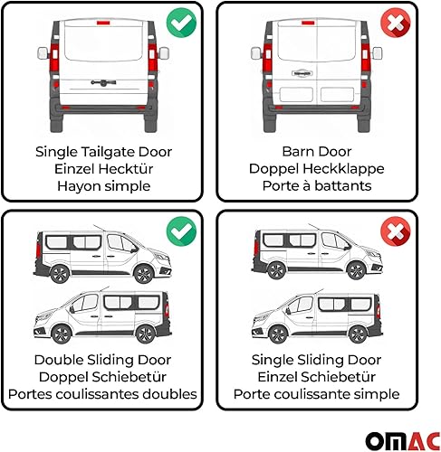 Miniatura 4 de OMAC Cortina de ventana lateral Parasol con bloqueo UV para Mercedes Metris 2016-2024 10x Rojo