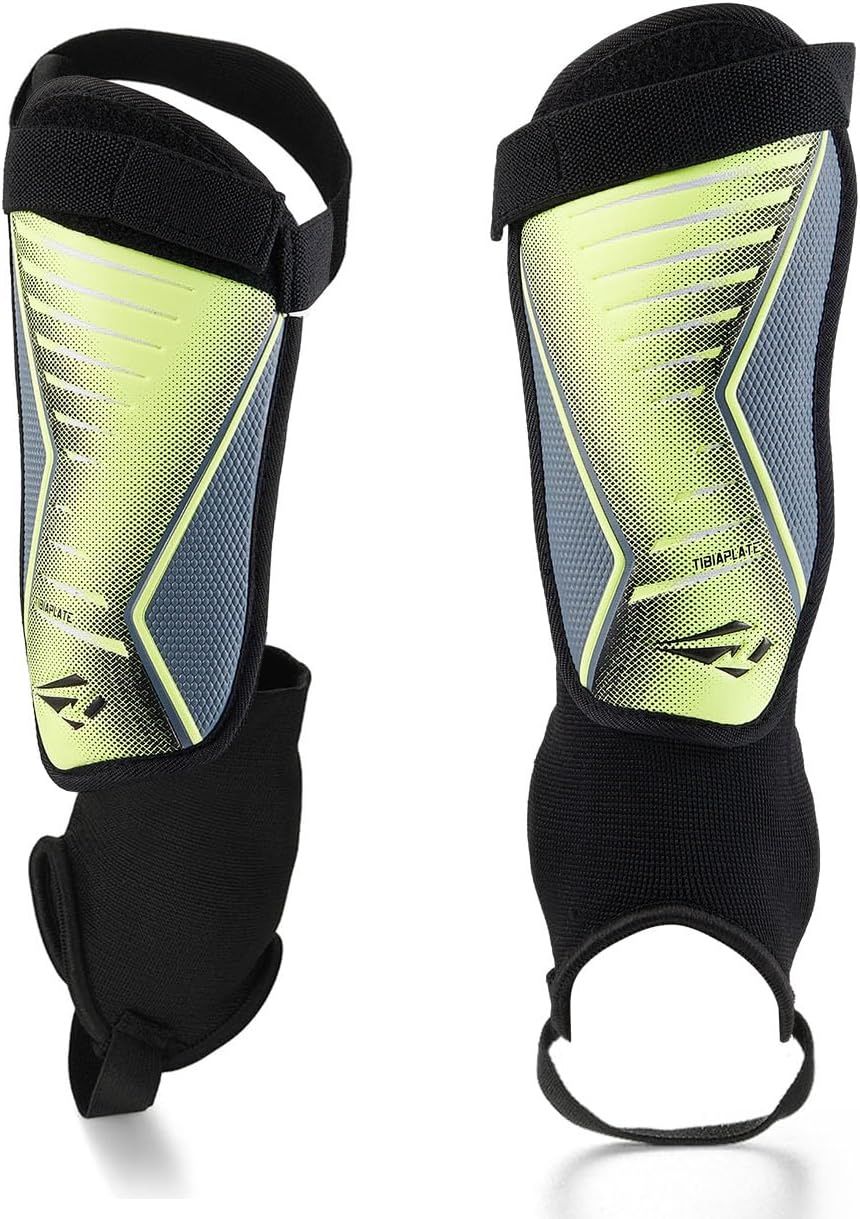 Rawxy Football Soccer Shin Guard with Ankle Protection Exceptional Flexible Soft Light Weight - for Adult Junior Youth Boys Girls