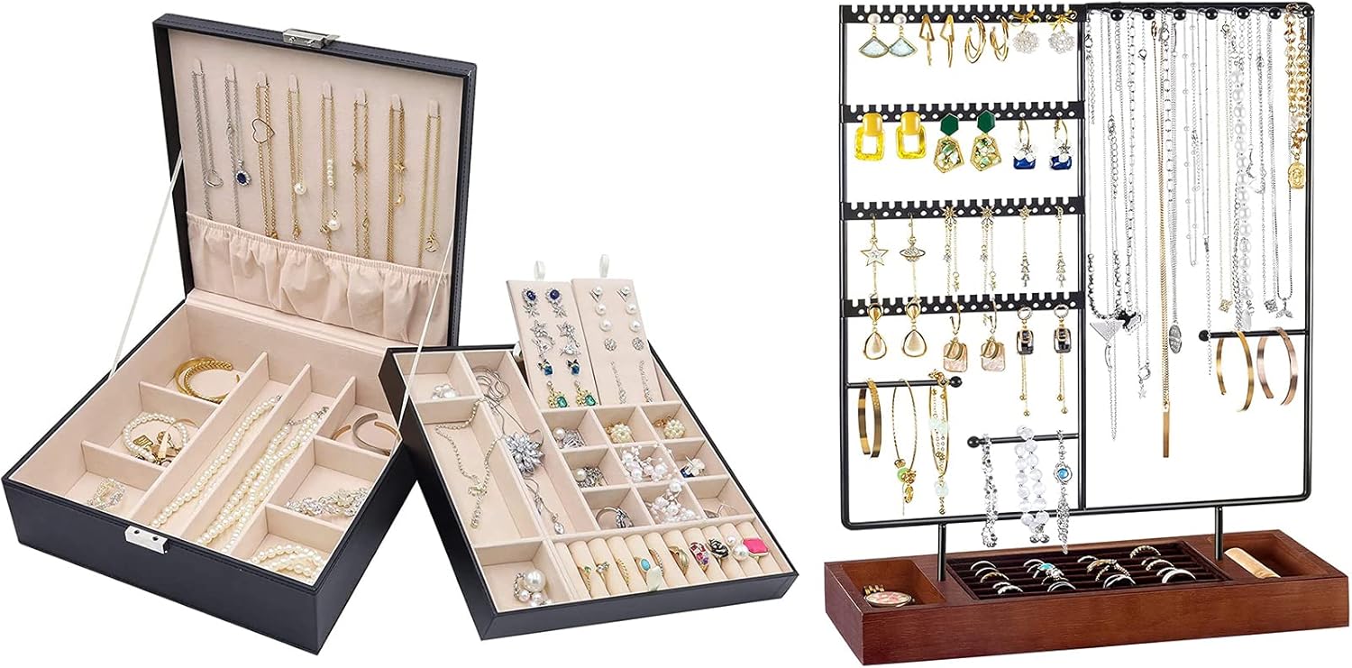 ProCase Jewelry Box Bundle 6Tier Earring Holder Jewelry Organizer Stand Clothing
