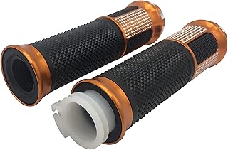 YJS Bicycle Gasgriff Griff Lenkergriffe Gasgriff Twist Grip mit Aluminium Verriege Mountain Sportbike Universal für 7/8" 2...