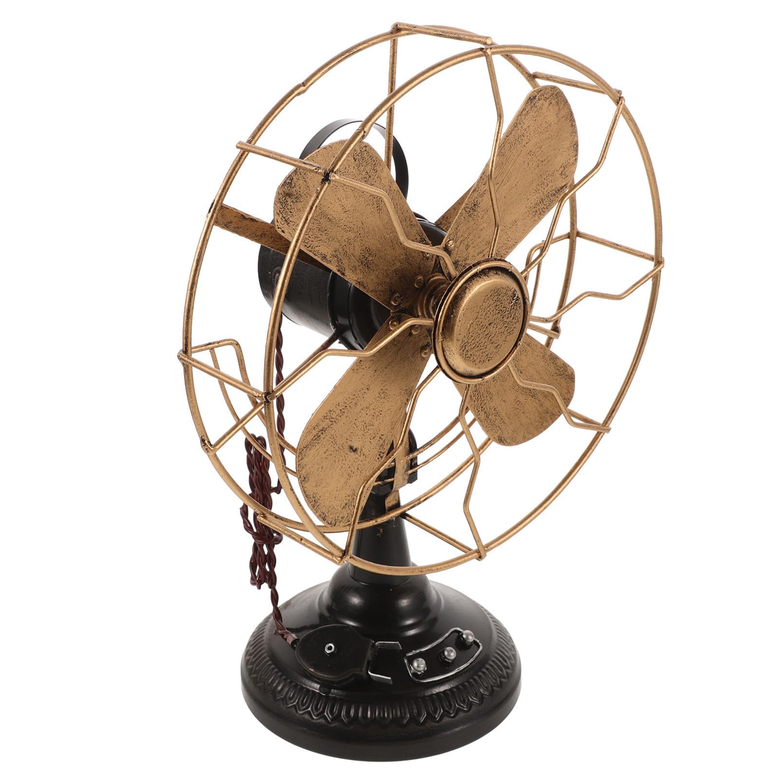 Ventilateur vintage en métal bronze idée cadeau déco maison