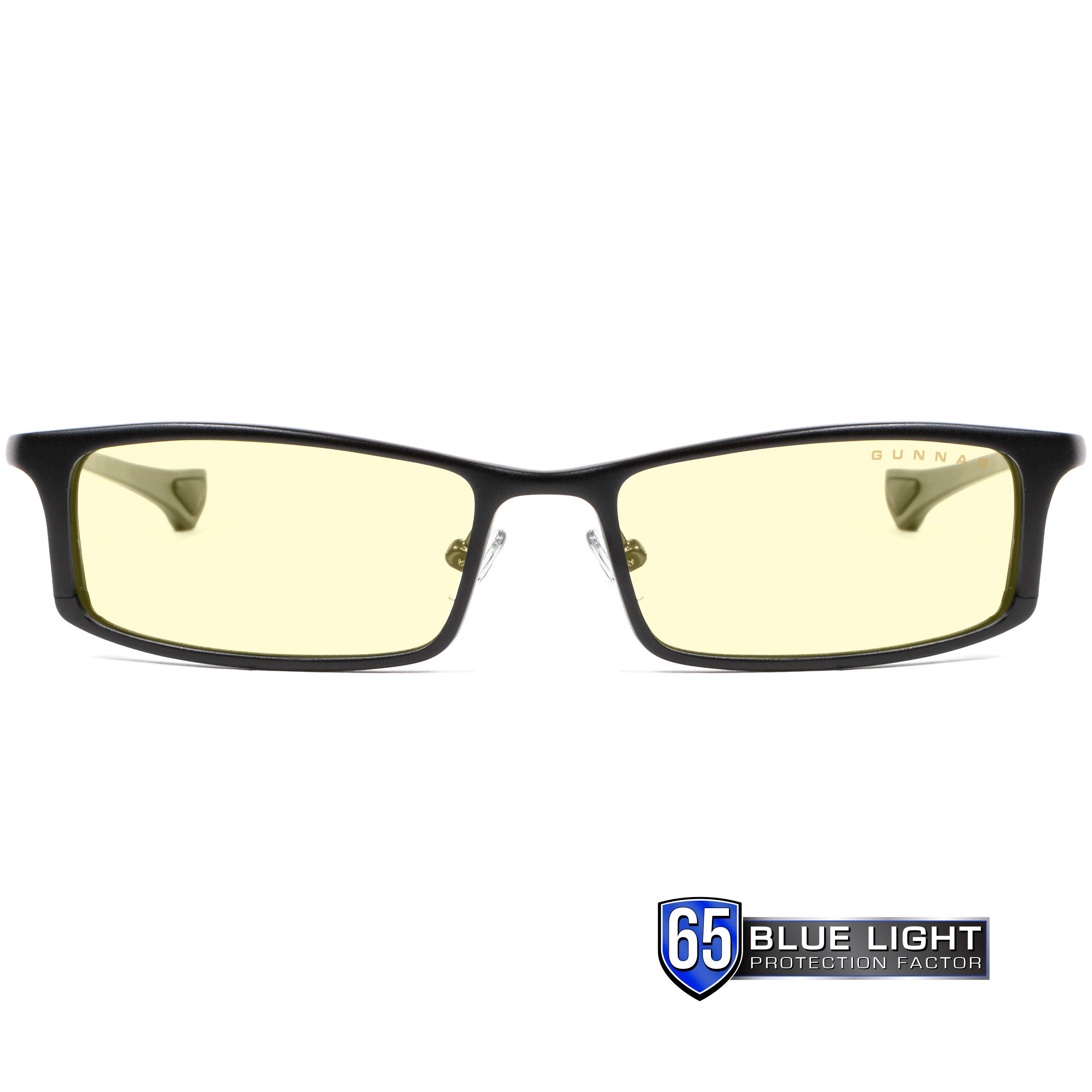 GUNNAR Reading Glasses/Phenom 1.0x Power, colore ambra, lente brevettata, riduce lo straining digitale degli occhi, blocco 65% della luce blu calda
