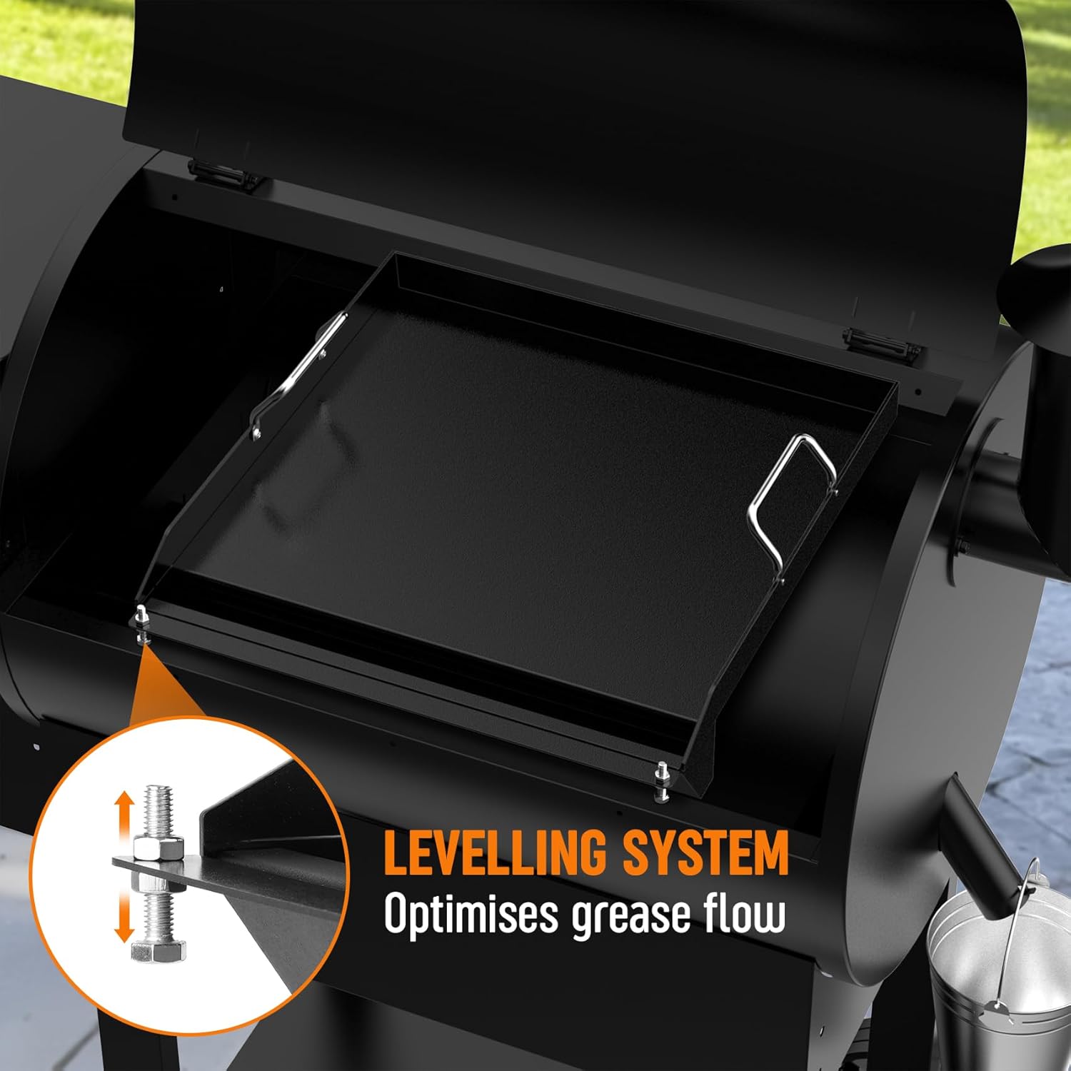 Stanbroil Griddle Hack for Most Pellet Grills, Non-Stick Griddle Insert 17.4" W x 18.6" D, Pellet Grill Accessories for Traeger, Pit Boss, Camp Chef, Green Mountain Grills, Z GRILLS and More